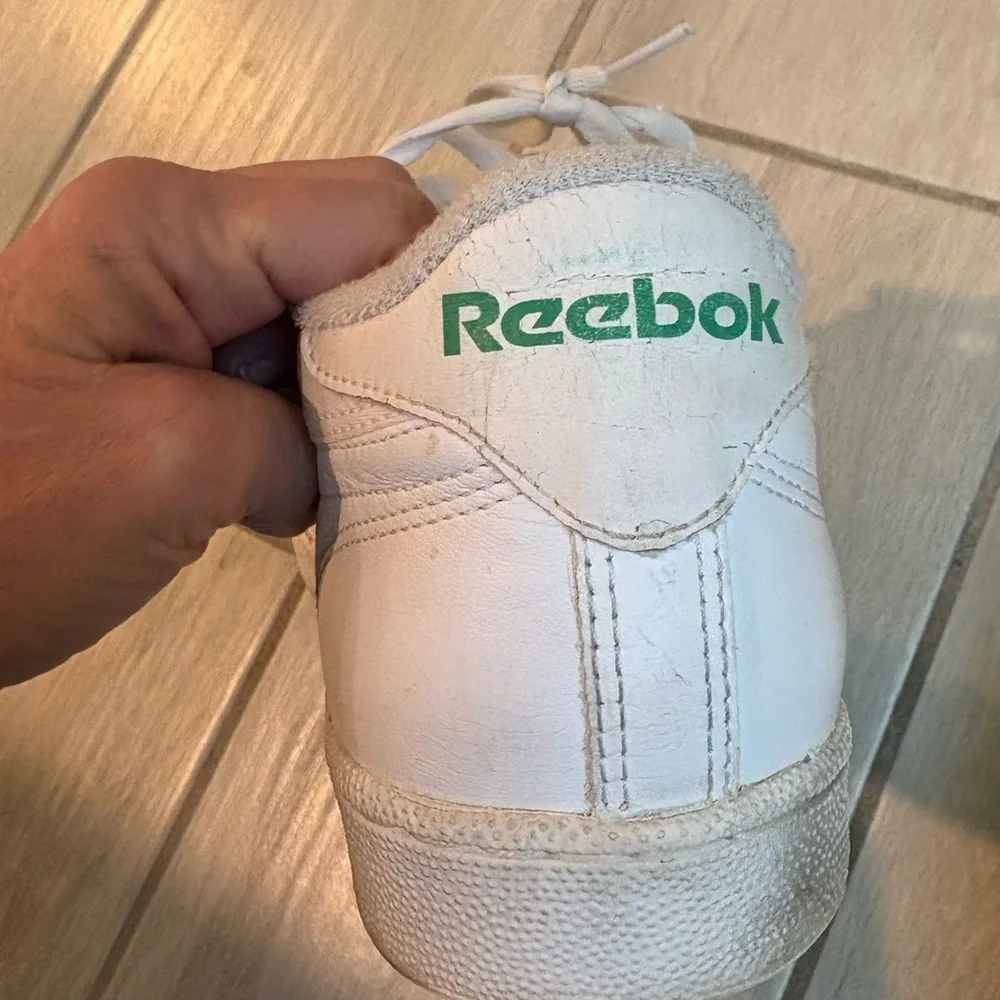 Reebok White Mens Sneakers, Sz 9.5 Used - Picture 4 of 11